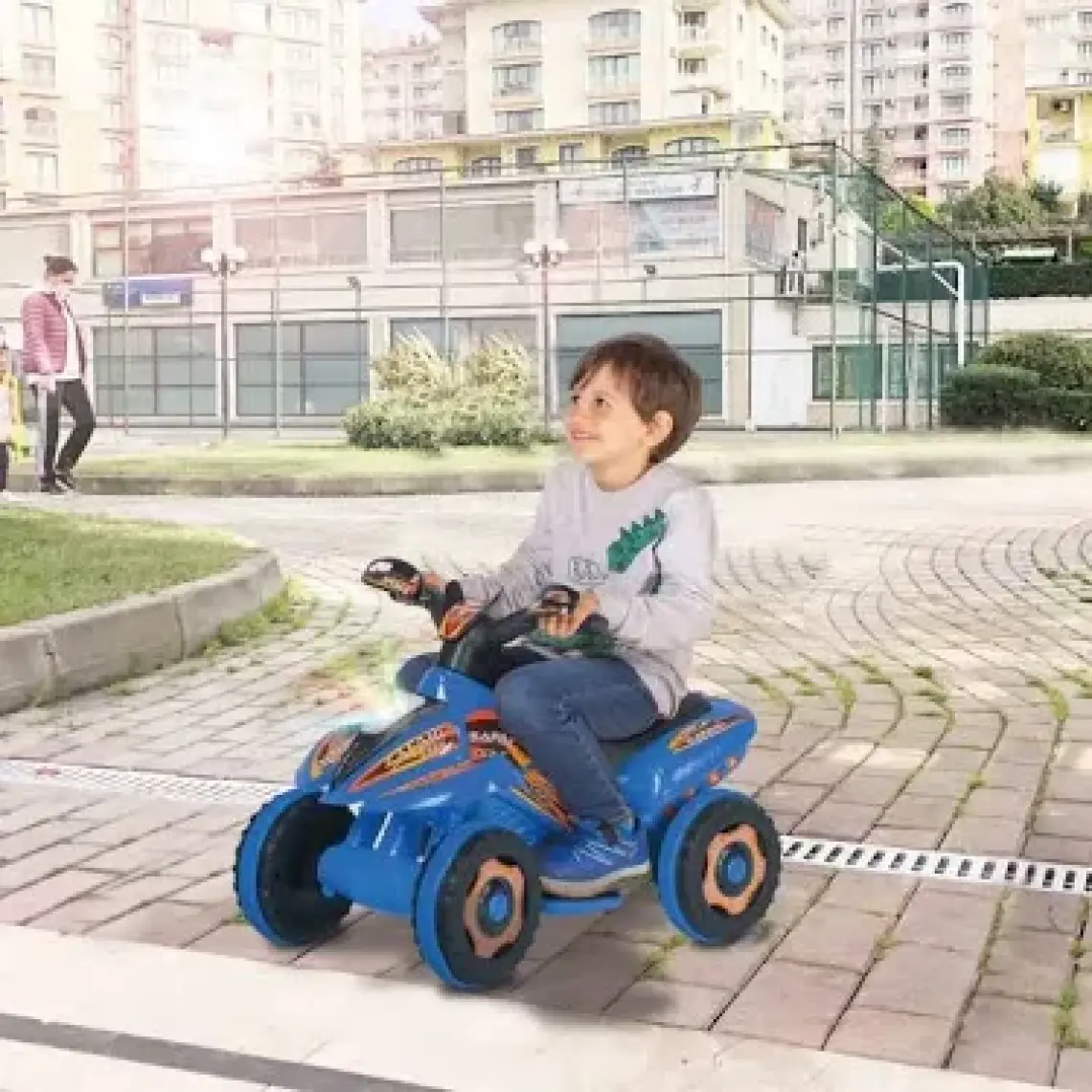 UJ Toys Müzikli ve LED Işıklı Safari Akülü Atv 6V-PEMBE