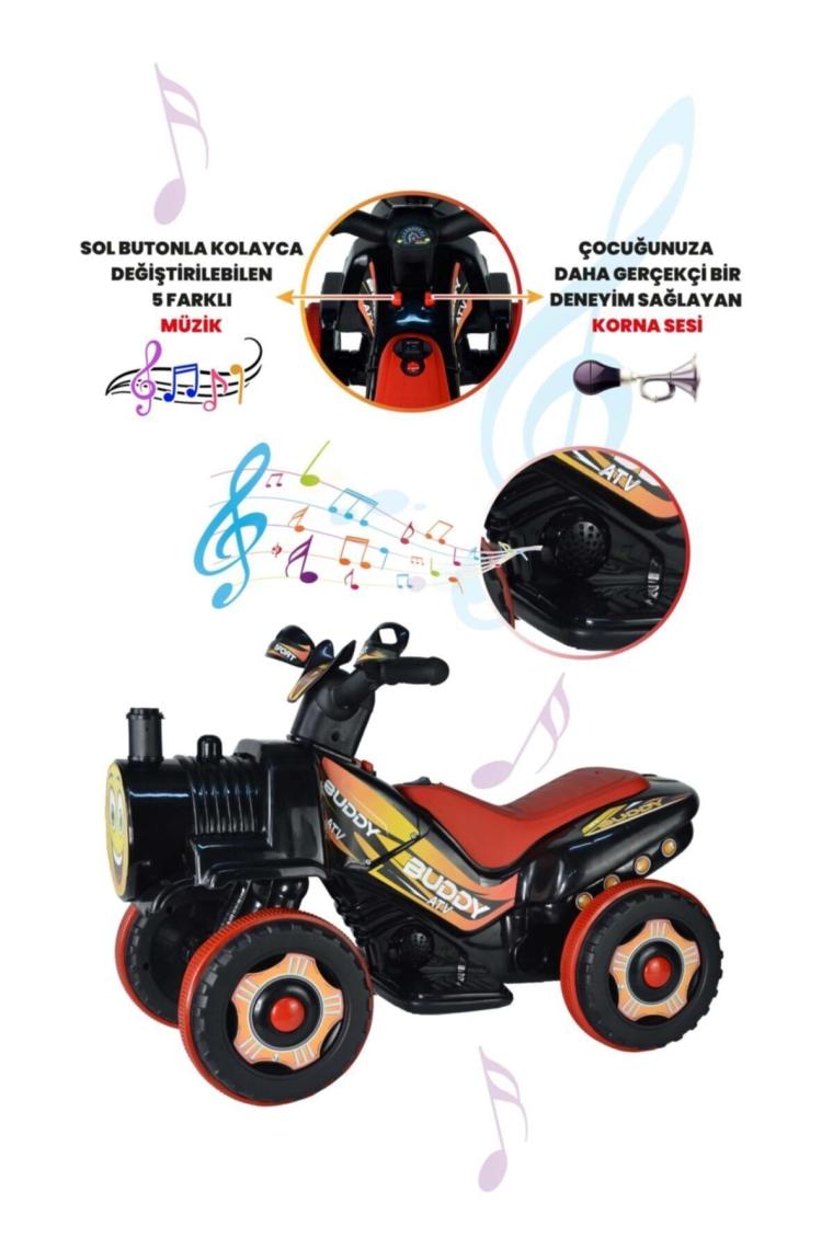 UJ Toys Işıklı ve Müzikli Buddy 6V Akülü Mini Atv