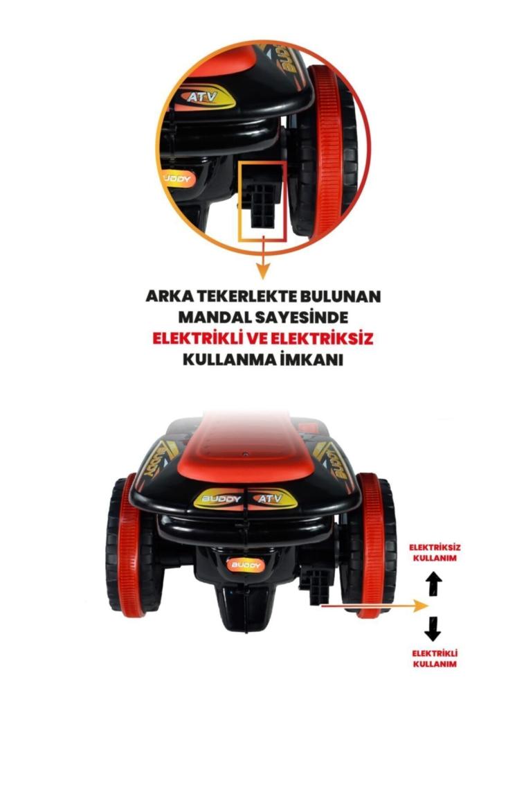 UJ Toys Işıklı ve Müzikli Buddy 6V Akülü Mini Atv