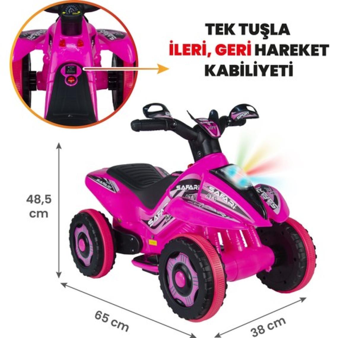Uj Toys 6V Akülü Atv Pembe