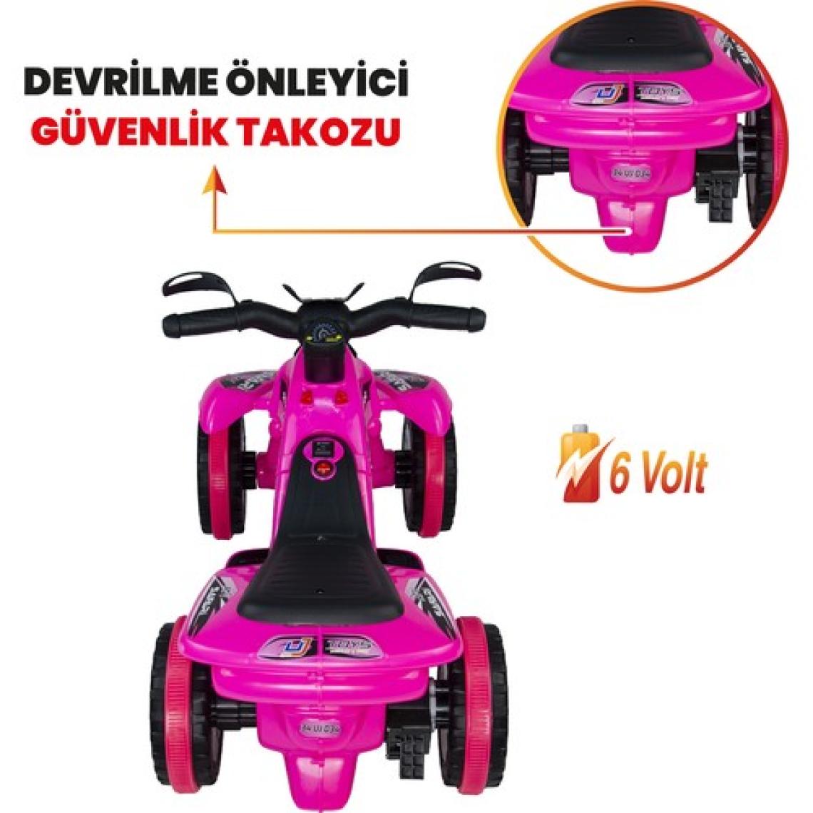 Uj Toys 6V Akülü Atv Pembe