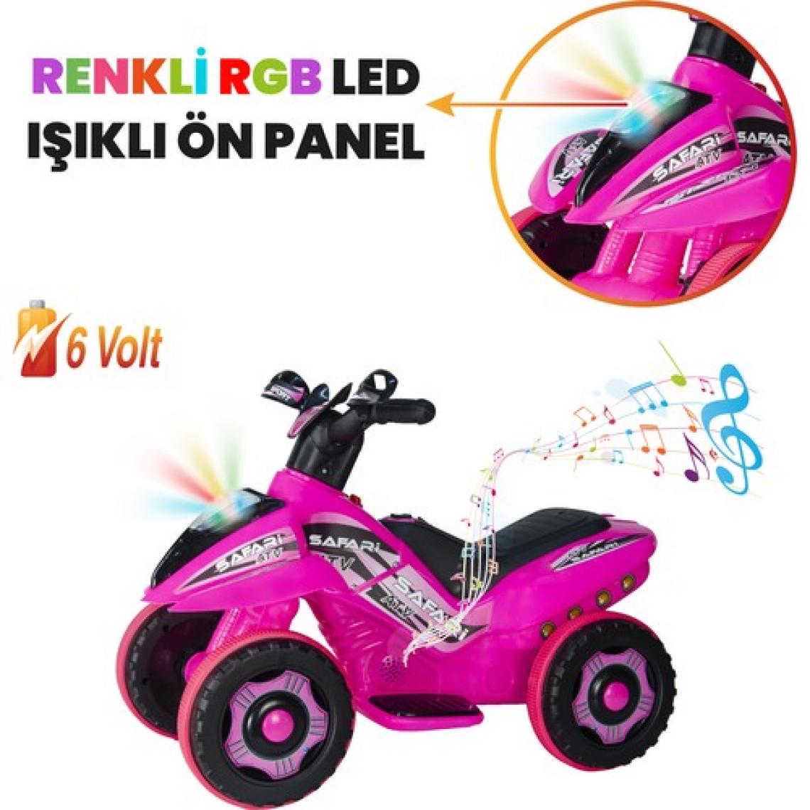 Uj Toys 6V Akülü Atv Pembe