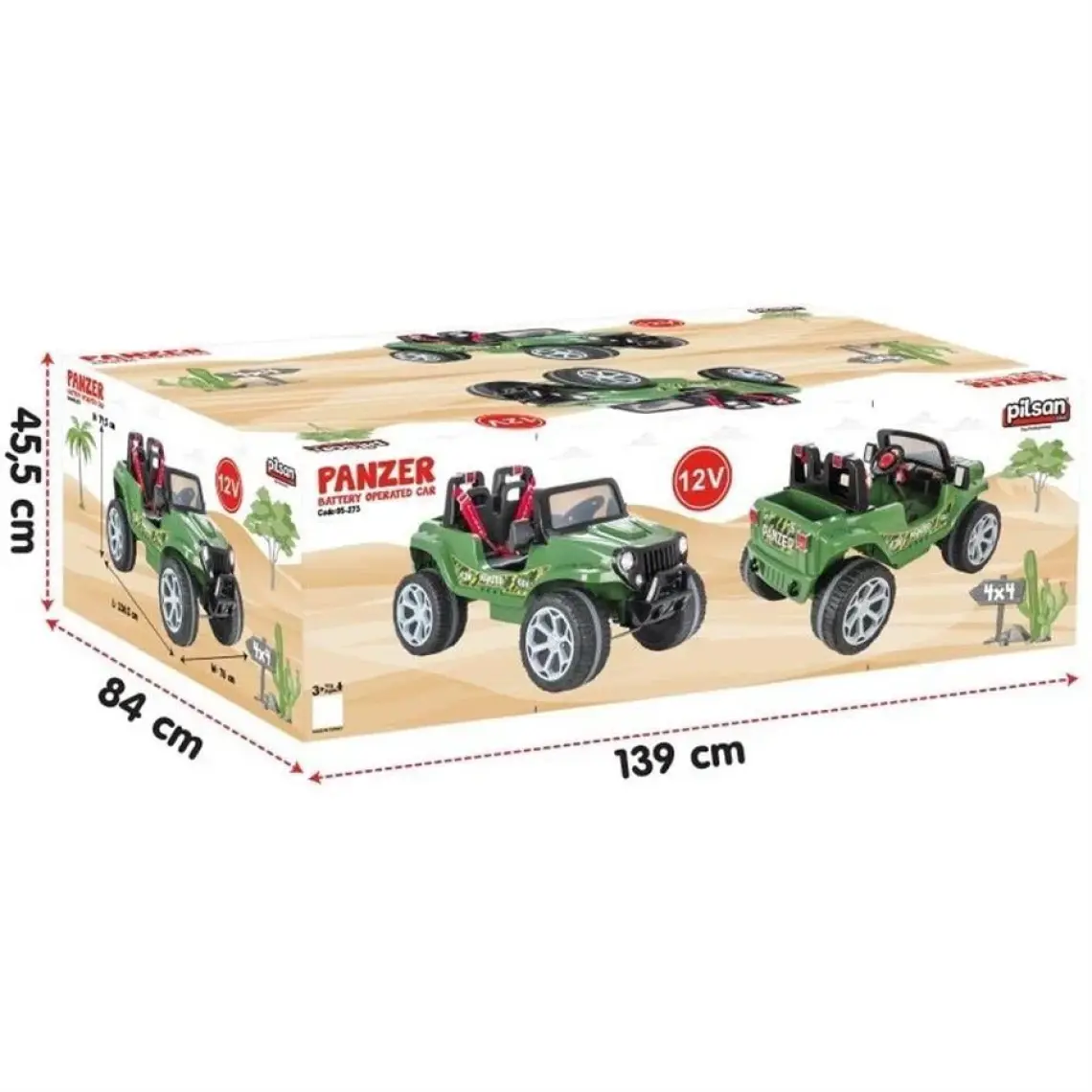 Pilsan Panzer 4X4 Çift Kisilik Akülü Araba