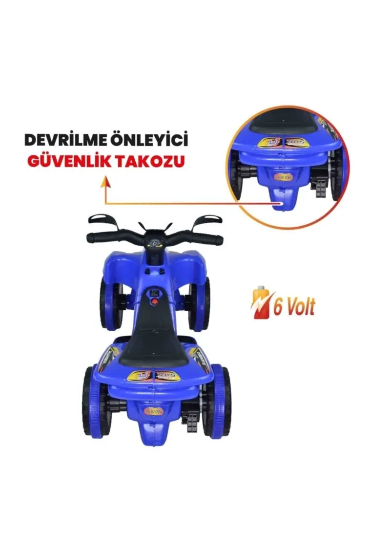 UJ Toys Ujtoys  Uzaktan Kumandalı Akülü Atv 6V Ranger-Siyah