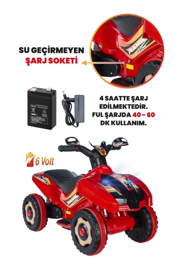 Uj Toys 6V Akülü Atv - Ranger Kırmızı
