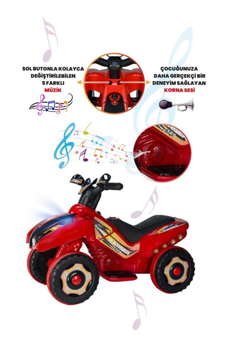 Uj Toys 6V Akülü Atv - Ranger Kırmızı