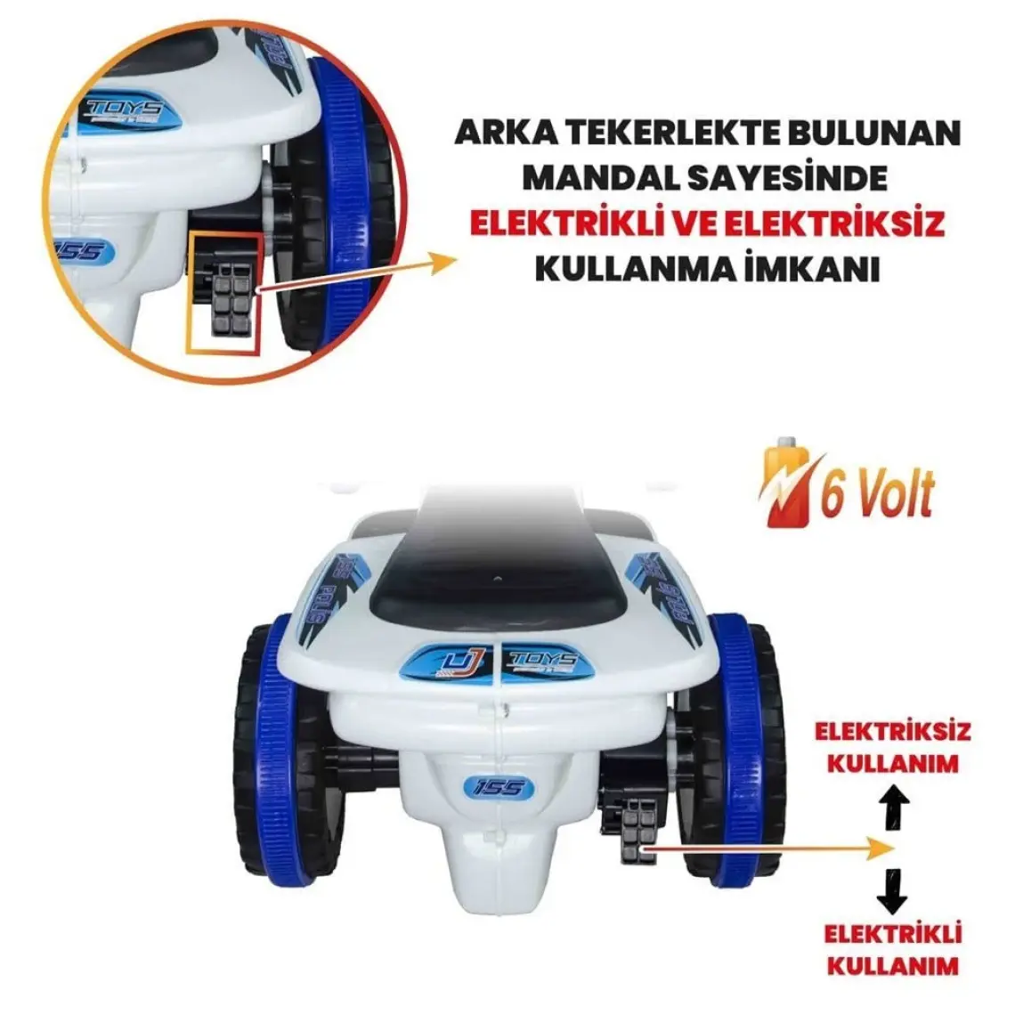 Uj Toys 6V Akülü Atv - Ranger Kırmızı