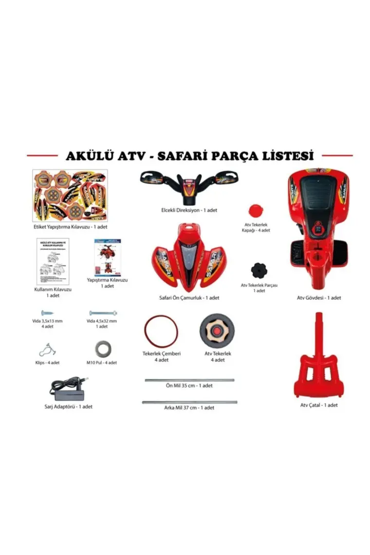 Uj Toys 6V Akülü Atv - Ranger Kırmızı
