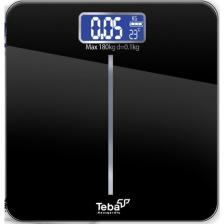 Teba Cam Dijital Banyo Baskülü, Tartı, Kalem Pilli Siyah Led Ekranlı, TBB-880