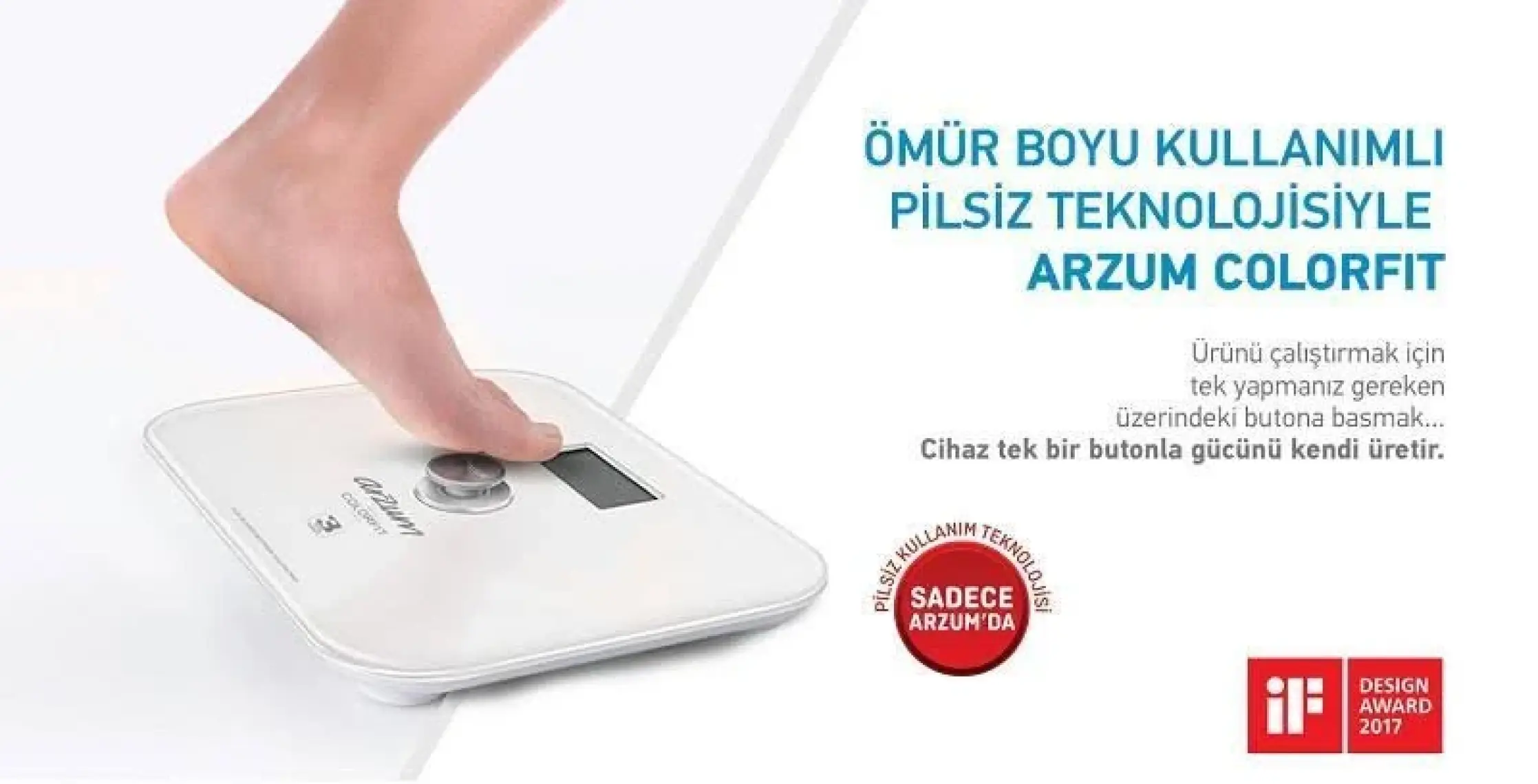 Arzum Ar5034 Colorfit Çevre Dostu Baskül-Sarı