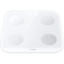 Huawei Akıllı Tartı 3 - Yağ Ölçer ve Vücut Analiz Cihazı, Beyaz Temperli Cam, LCD Ekran, Bluetooth Destekli, Ergonomik Tasarım