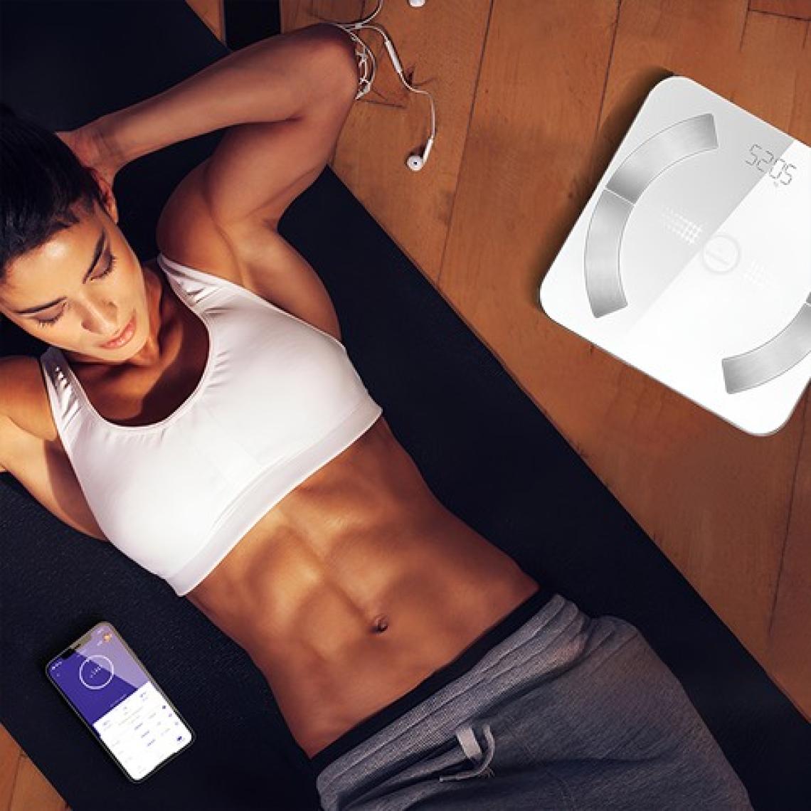 RossClean Smart Life 2 Yağ Ölçer Fonksiyonlu Beyaz Akıllı Bluetooth Tartı