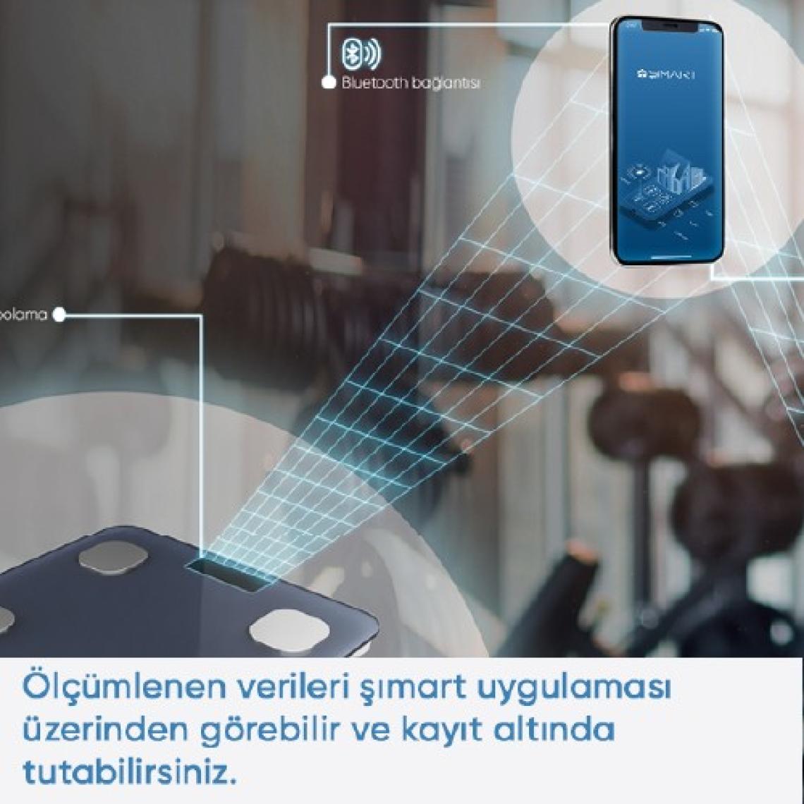 Akıllı Tartı Yağ Ölçer, Kas Analizli ve Vücut Takipli