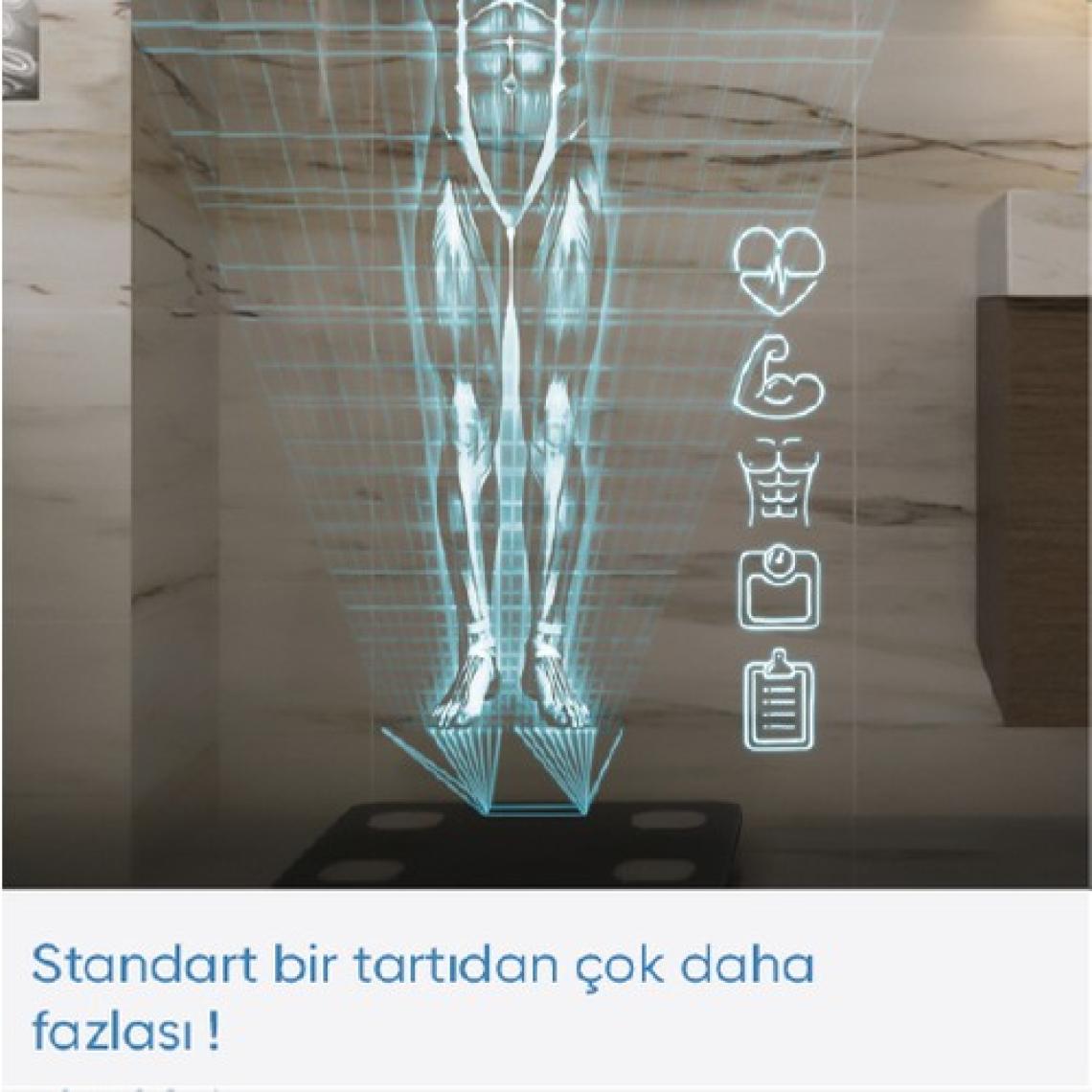 Akıllı Tartı Yağ Ölçer, Kas Analizli ve Vücut Takipli