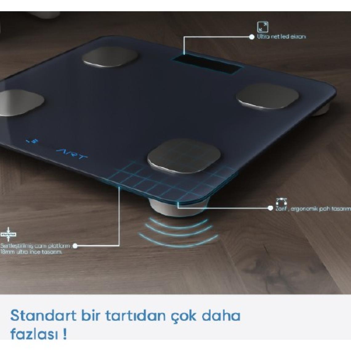 Akıllı Tartı Yağ Ölçer, Kas Analizli ve Vücut Takipli