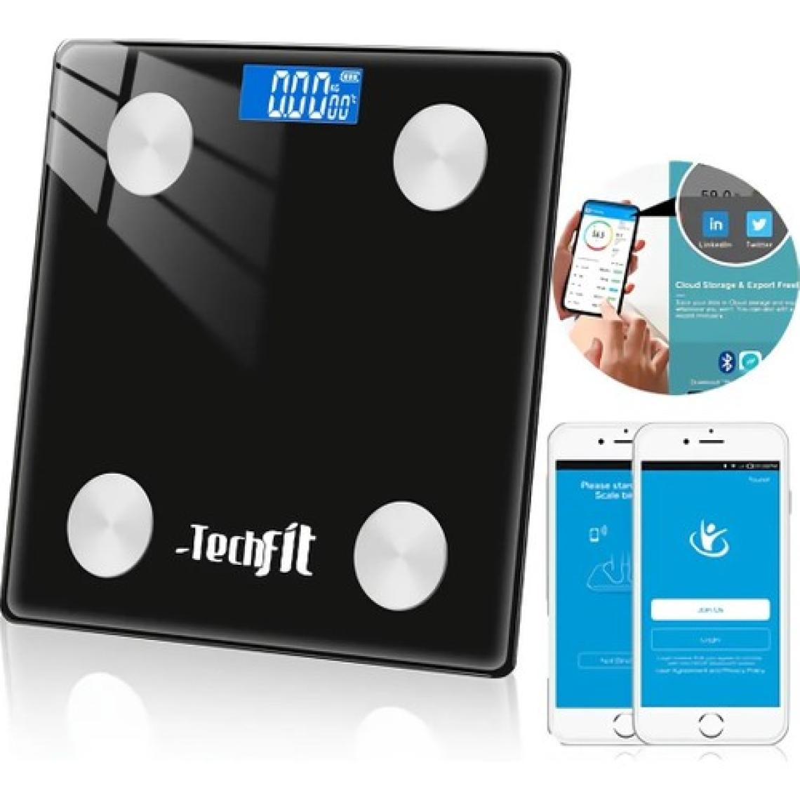 Techfit Vücut Analiz Tartısı Yağ Su Kas Kilo Ölçer Akıllı Baskül