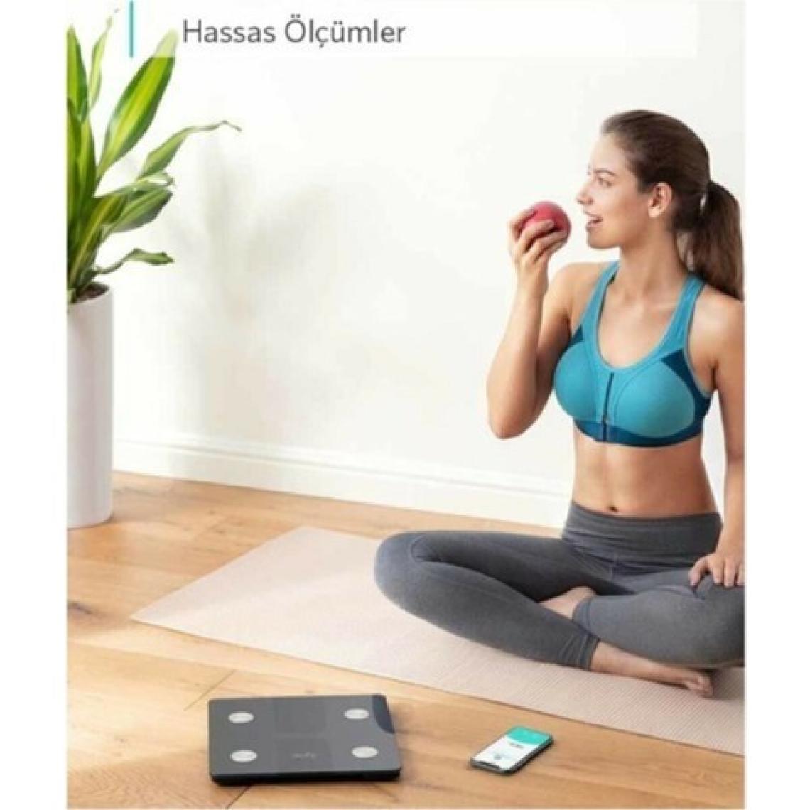 Techfit Vücut Analiz Tartısı Yağ Su Kas Kilo Ölçer Akıllı Baskül