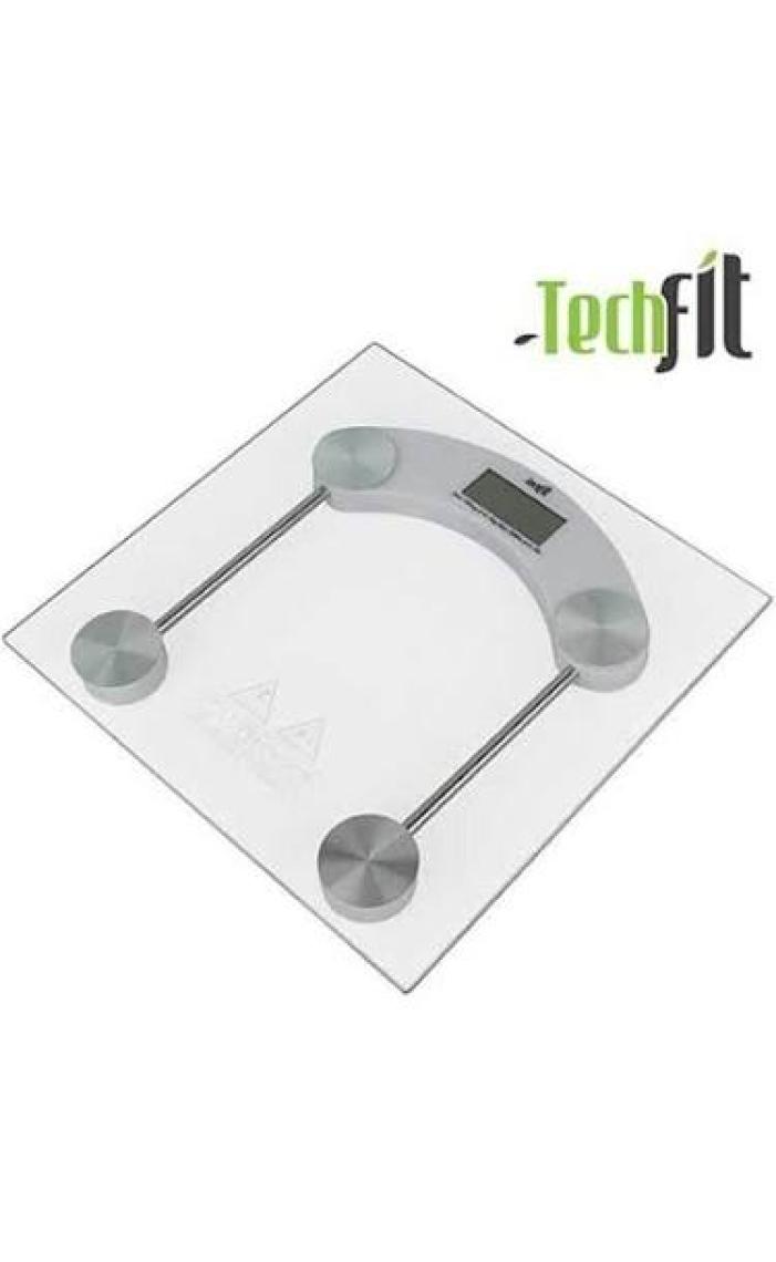 Techfit Dijital Kare Cam Baskül Kişisel Tartı Büyük Boy Kalın Cam TF-1062