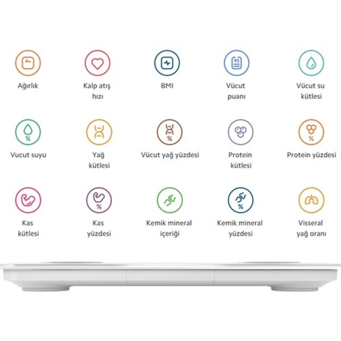 Xiaomi Mi Body Composition Scale S400 Yeni Nesil Çift Frekanslı Akıllı Bluetooth Baskül