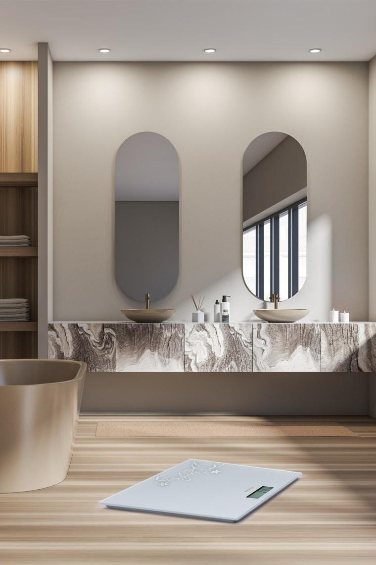 Trendfit Dijital Lcd Ekran Temperli Cam 180 Kg Kapasiteli Banyo Baskül Tartı