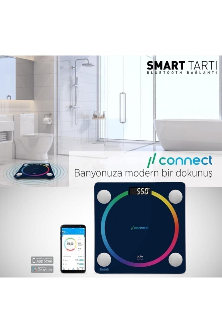 PoloSmart PSC04 Connect Yağ Ölçer Akıllı Bluetooth Baskül