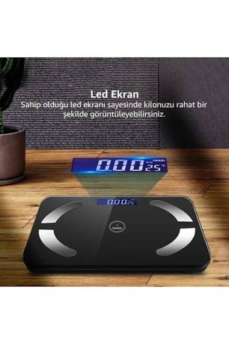 RossClean Smart Life Yağ Ölçer Fonksiyonlu Akıllı Bluetooth Tartı