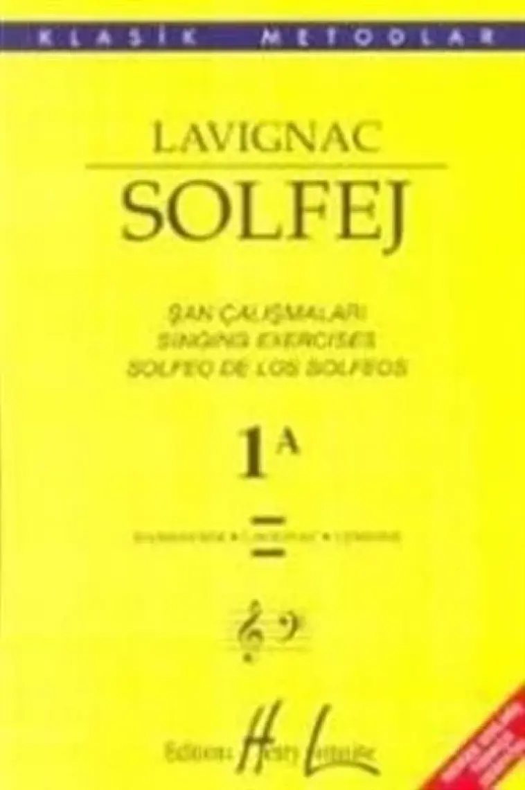 Lavignac Solfej 1A Piyano Eşlikli Şan Çalışmaları (Büyük Boy)