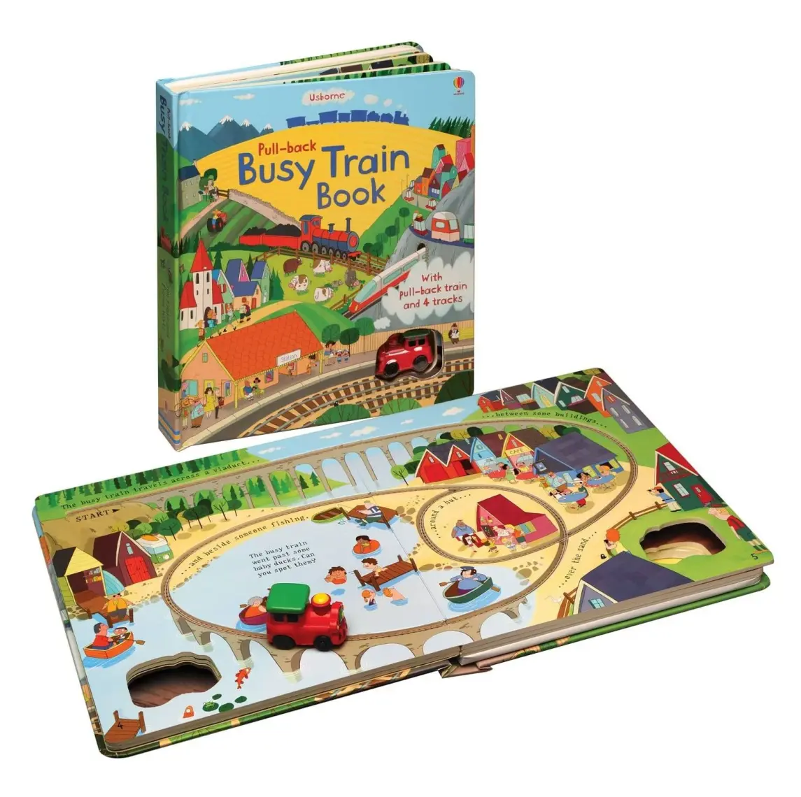 Usborne Pull-back: Busy Train Book