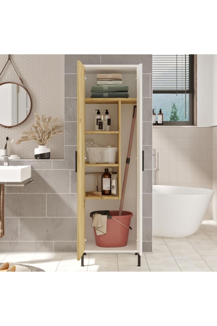 Daisy Çok Amaçlı Dolap Vileda Banyo Dolabı Keçe-beyaz Dy1-wk