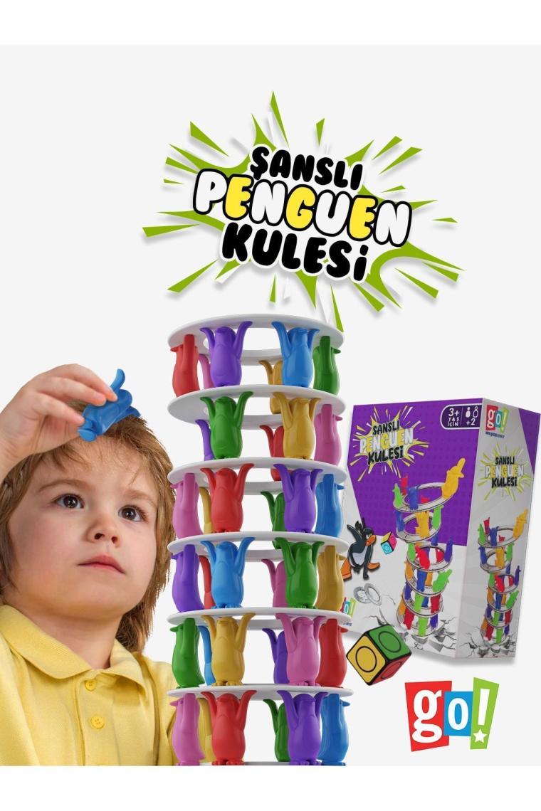 Şanslı Penguen Kulesi Eğitici Zeka Ve Aktivite Oyunu Eğlence Kutusu Eğitici Oyuncak - 1+ Yaş
