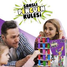 Şanslı Penguen Kulesi Eğitici Zeka Ve Aktivite Oyunu Eğlence Kutusu Eğitici Oyuncak - 1+ Yaş
