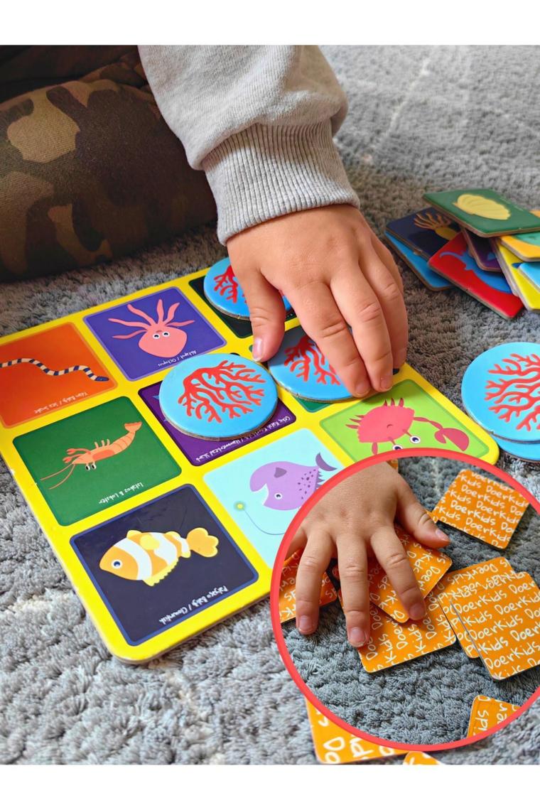 Okyanus Bingo- Okyanus Temalı Çocuk Tombalası 2 - 6 Yaş