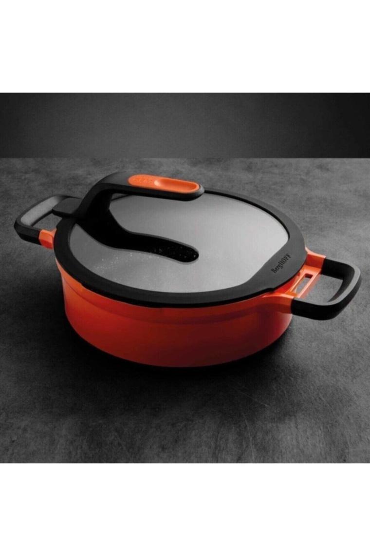 Berghoff Gem Stay Cool Turuncu 24 cm Pilav Tenceresi