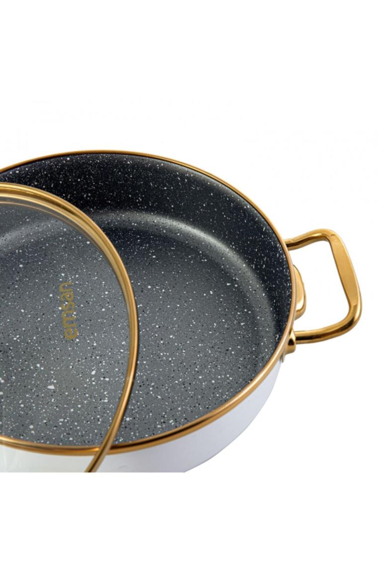 Troy 20 Cm Kapaklı Sahan Beyaz