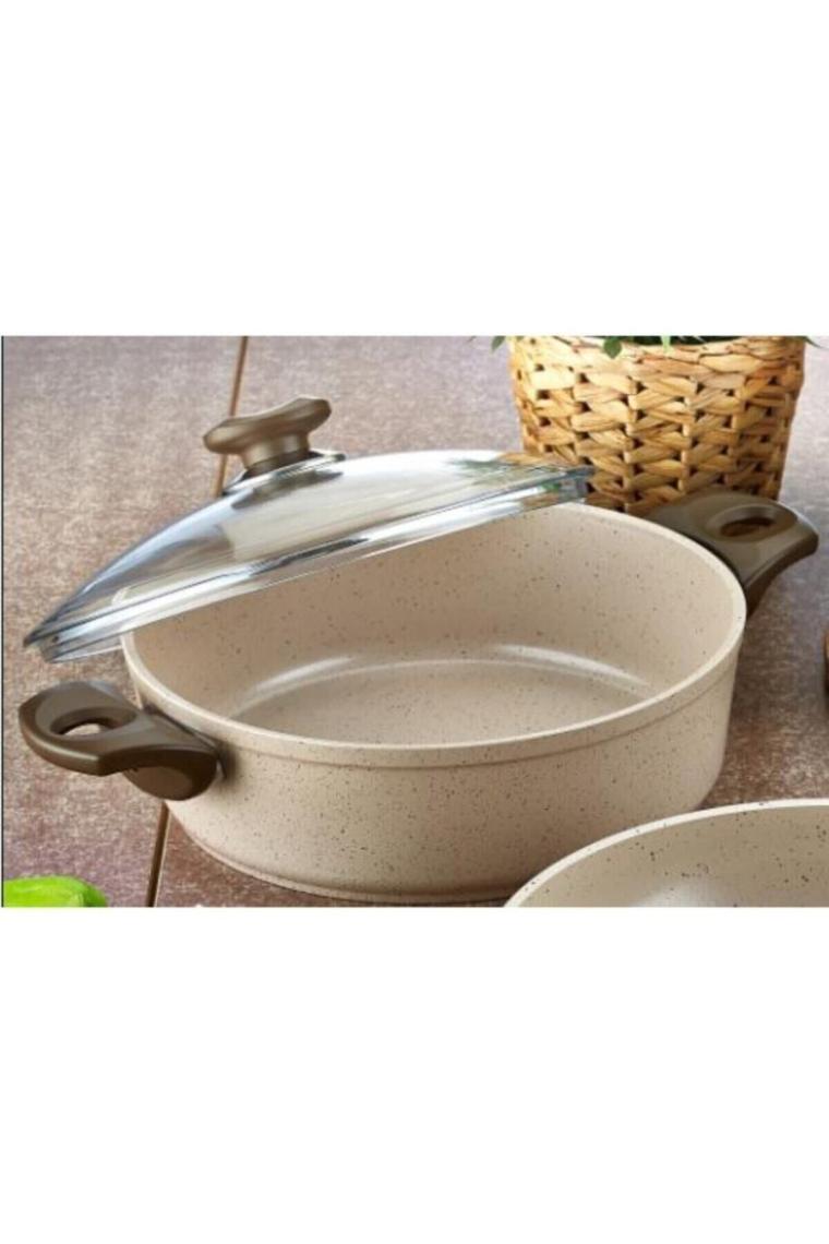 Safran Granit Basık Tencere 20 Cm