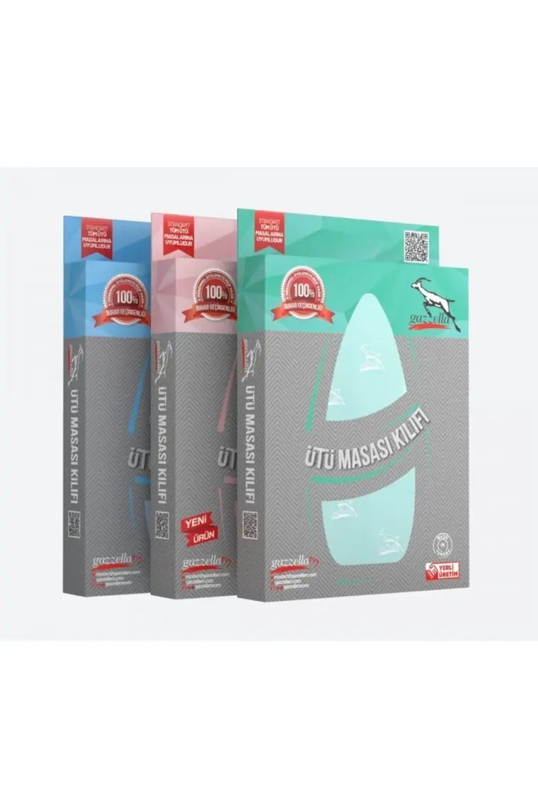 Gazella Isıya Dayanıklı Keçeli Özel Dokuma Ütü Masası Kılıfı 50x135 cm – Dayanıklı, Uzun Ömürlü ve Kolay Ütüleme