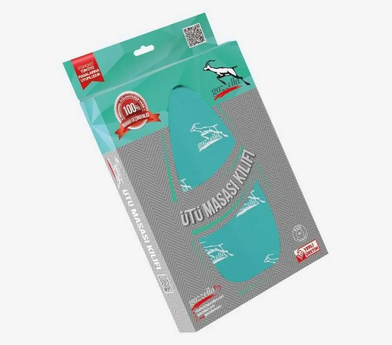 Gazella Isıya Dayanıklı Keçeli Özel Dokuma Ütü Masası Kılıfı 50x135 cm – Dayanıklı, Uzun Ömürlü ve Kolay Ütüleme