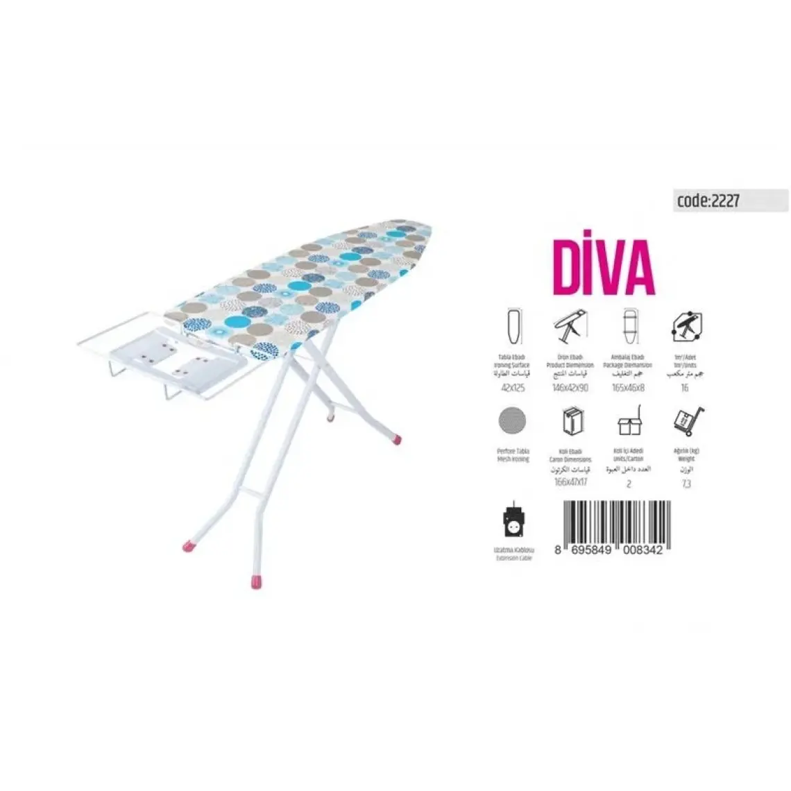 Lady Saraylı Diva Ütü Masası