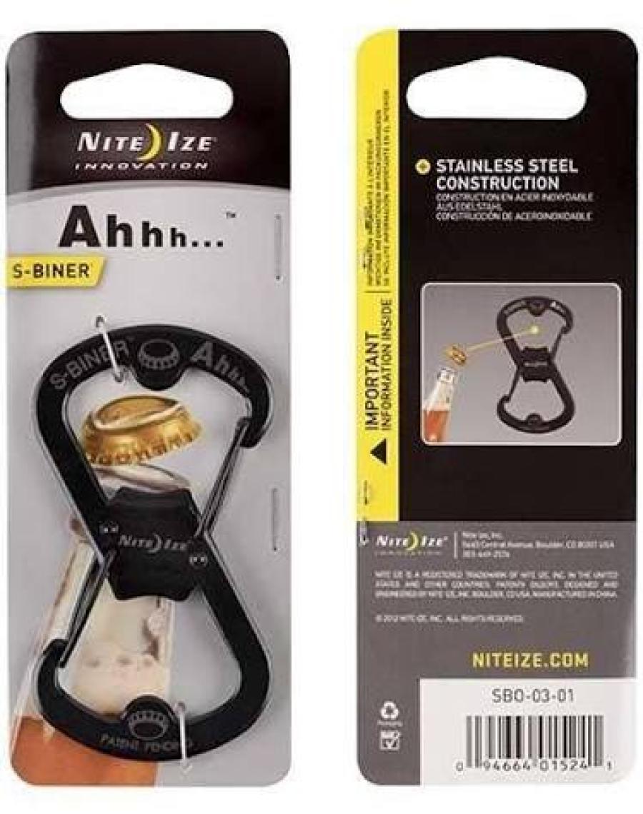 Nite Ize S-Biner Ahhh Anahtarlık / Şişe Açacağı -Gri