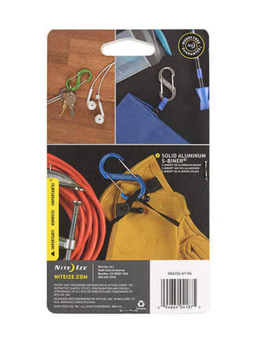 Nite Ize S-Biner Alüminyum Karabiner 3'lü Paket - Çok Renkli