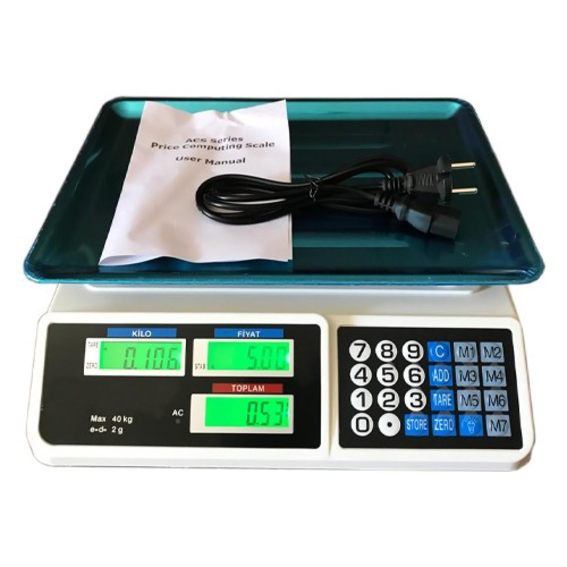 Bydiz Royal Scale Tartı Maksimum Çift Ekran Dijital Elektronik Terazi Bakkal Manav Pazarcı Mutfak 40 kg 2 Gram Hassasiyetli