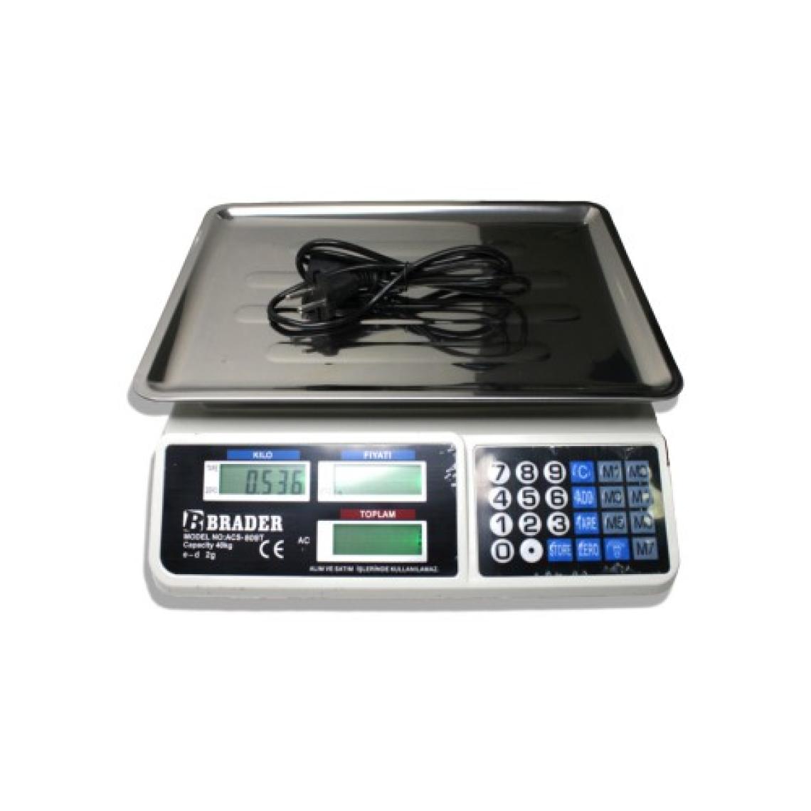 Brader Elektronik Terazi Market Manav Terazi 40 kg