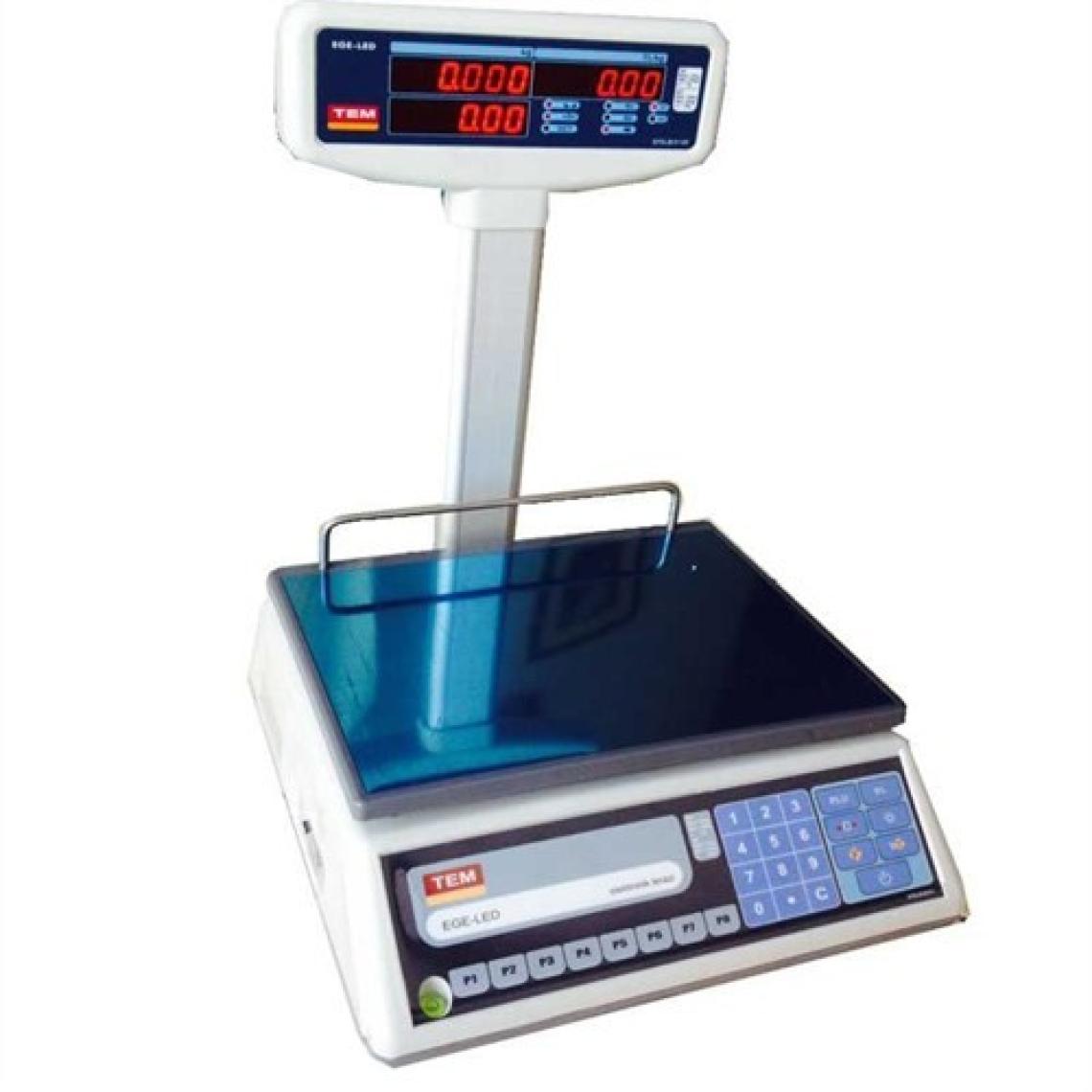 Tem Ege-Led 30 Kg Fiyat Hesaplamalı T Boyun Terazi