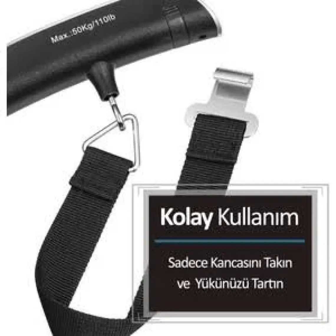Tme Dijital El Kantarı 50 kg Bavul Kurban Terazisi Işıklı Pil