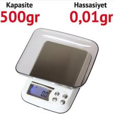 Enra Dm-3 Dijital Kefeli Kuyumcu Labratuvar Terazi 500 gr 0.01