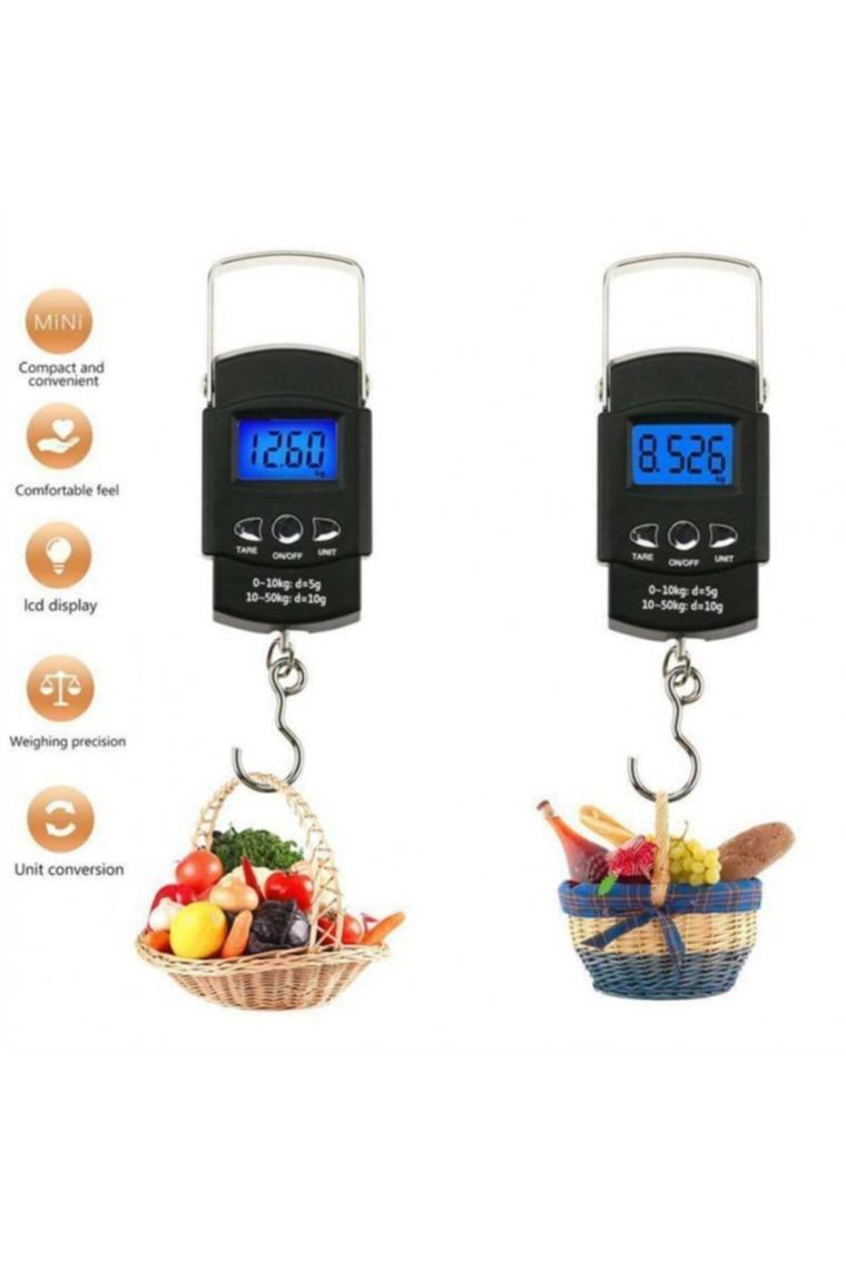 Portable Dijital El Tartısı Kantarı Mini Tartı Pilli Elektronik Tartı 50 kg Hassas Kantar