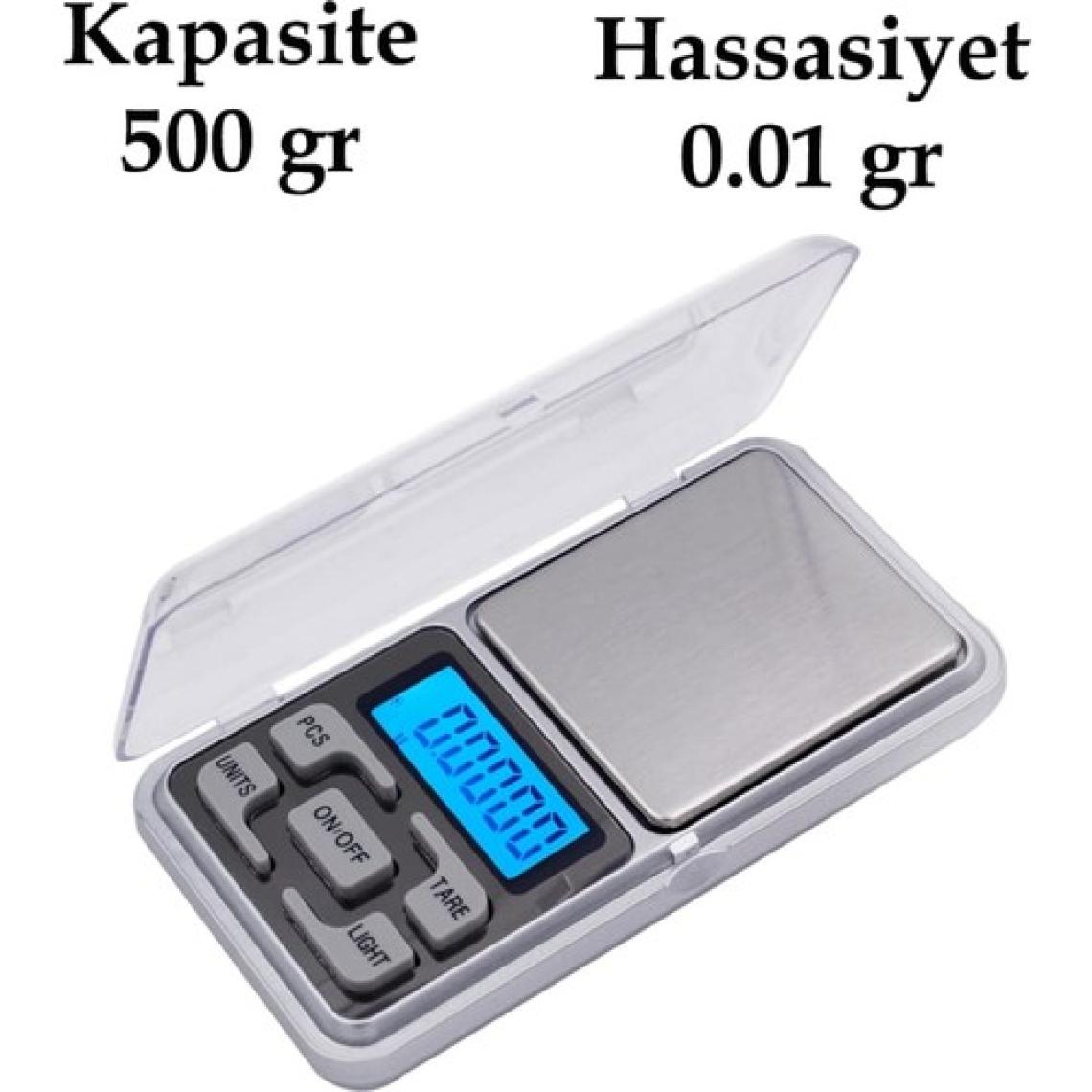 Dijital Hassas Elektronik Kuyumcu Cep Terazisi Tartı 500 gr /  0.1 gr