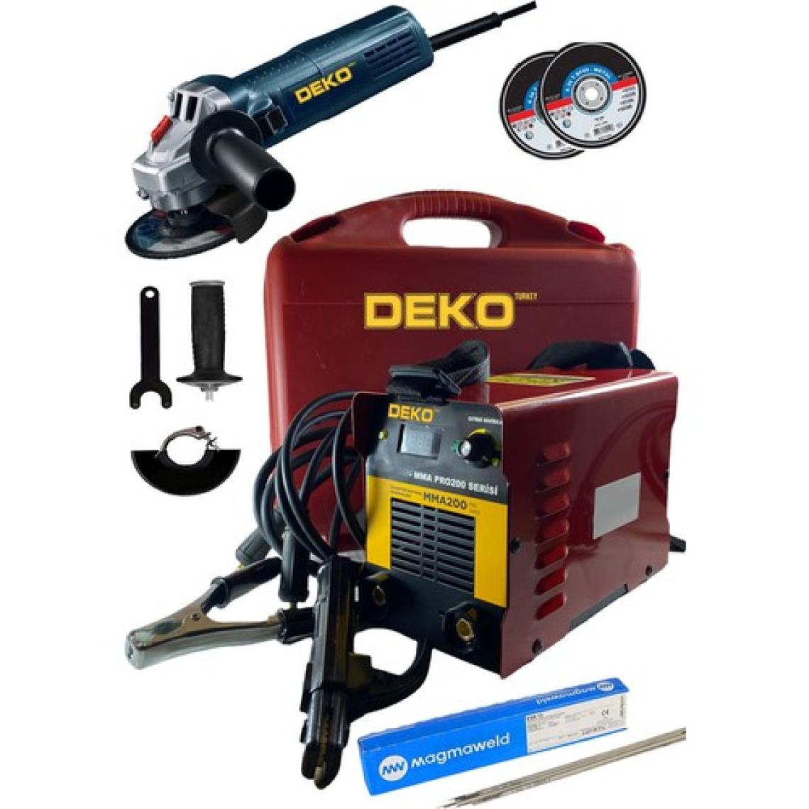 Deko Dkt201ht Çift Kartlı Ultrasuper Invertör Kaynak Makinesi 201 Amper + Taşlama Hediyeli 2 Yıl Garanti