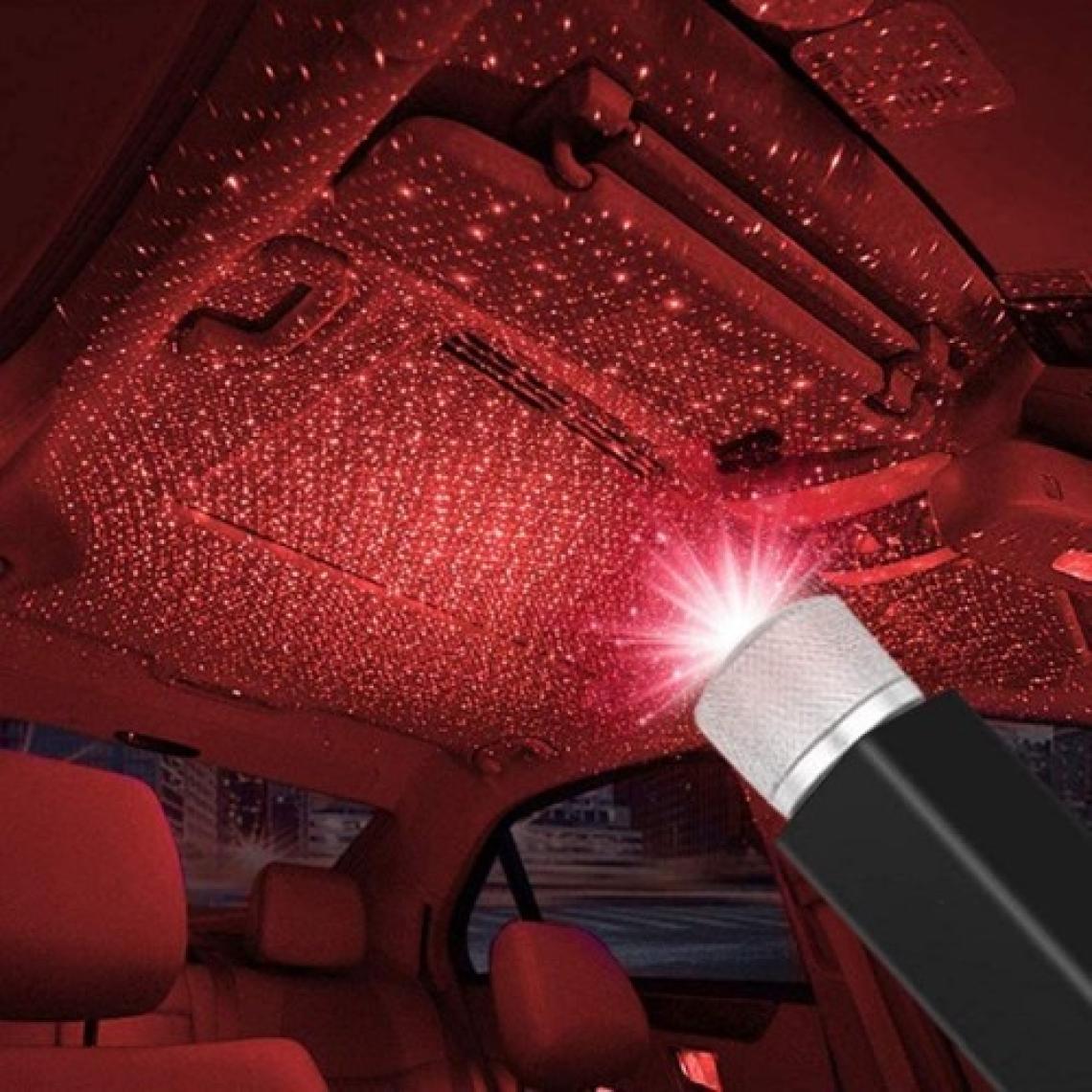 Kırmızı Ayak Altı Tavan LED Araç Içi Aydınlatma Oto Araba Iç Disko Ayarlanır USB Lamba Işık