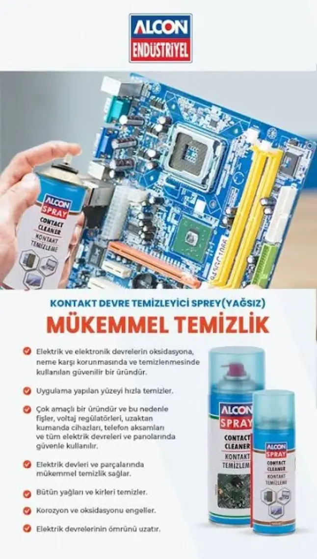 Alcon Kontakt Devre Temizleyici Sprey (Yağsız) 200 ml